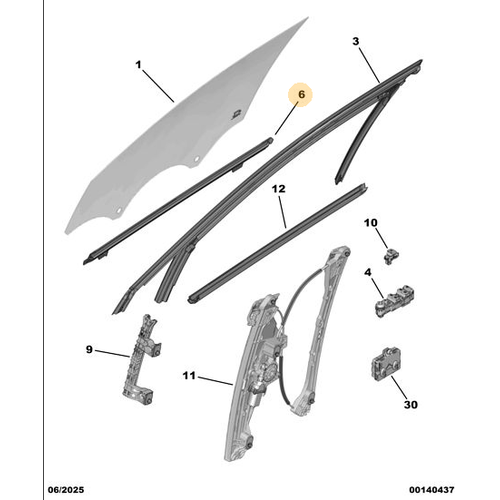 Orijinal Sol �n Cam D�� Fitil  Peugeot - 5008 P74 GT   9839766680