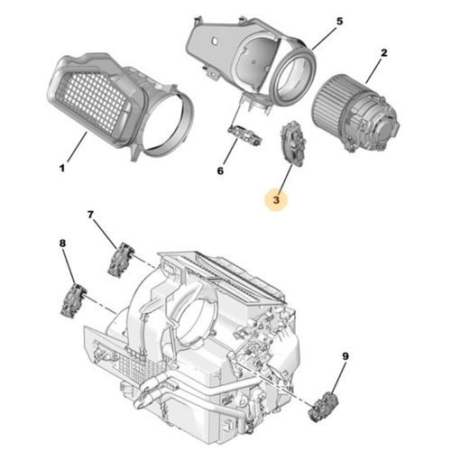 Orijinal Klima Motoru Kumanda Modl 308 P5 408   9837609580