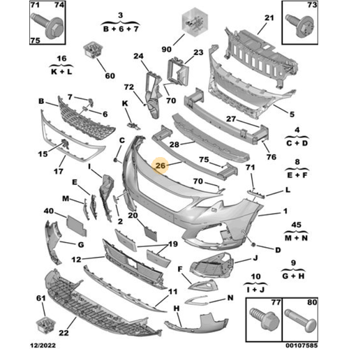 Orijinal n Panel Darbe Emici 3008 P84E 5008 P87E   9822100180