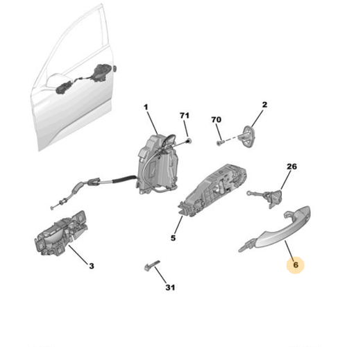 Orijinal Kap Kolu Sa 308 P5 408  983495041T