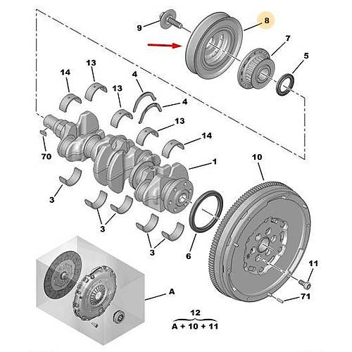 Orijinal Tekli Krank Kasnak    9821624380