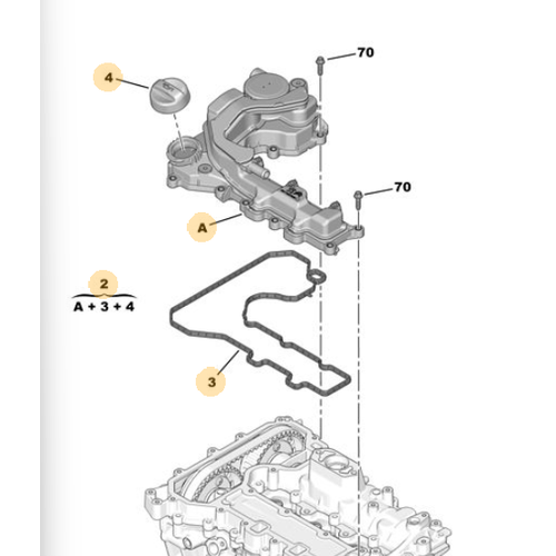 ORIJINAL 1.2 TURBO KULBUTOR KAPAK 9849189680