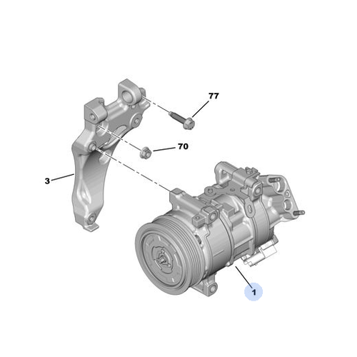 Orijinal  Klima Kompresr  3008 P84E  5008 P87E  9823097480