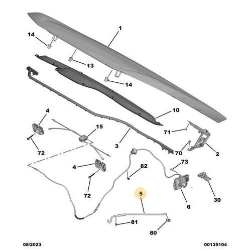 Orijinal Kaput Tutma Demiri   Peugeot - 5008 P74 GT   9839756980
