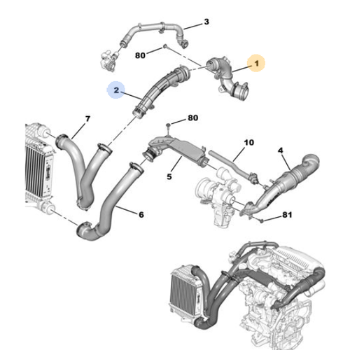 ORIJINAL 1.2 TURBO EANJR HORTUM 9812736080