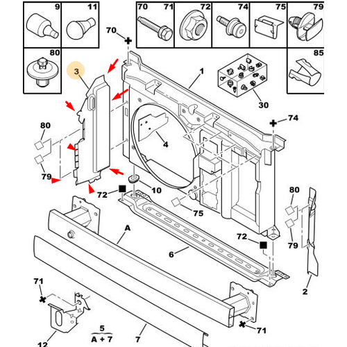 ORIJINAL 307 �n Panel Sa� Havaland�rma  7104Z3