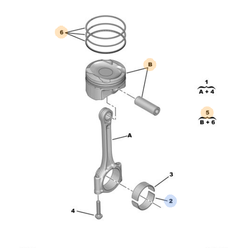 ORIJINAL 1.2 TURBOSUZ  PISTON TAKIMI 1618395180