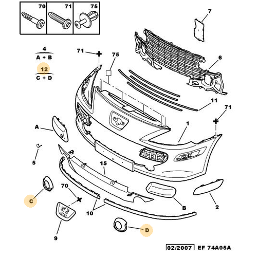 ORIJINAL Sis Far �er�evesi 307 Yeni Kasa  Nikelajl�  7452HC