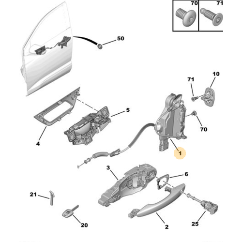 Orijinal 5008 n Kap Kilidi Sa P87E    9810423780