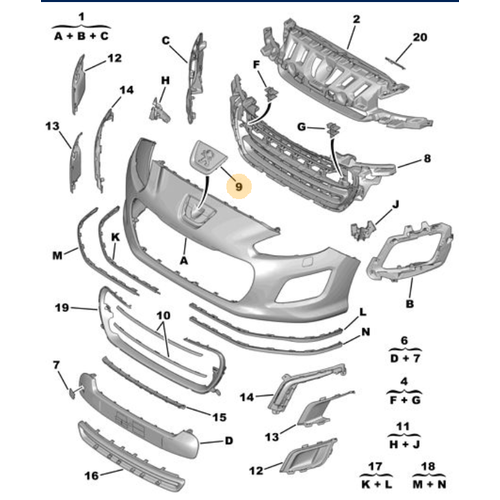 Orijinal Amblem  308 T7  7810AN