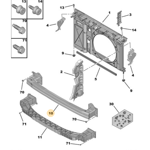 Orijinal n Panel Traversi 308 T7 9672762080