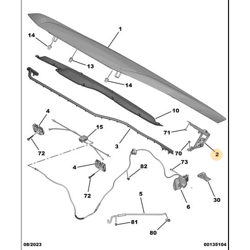 Orijinal Motor Kaput Mente�esi - Sol   Peugeot - 5008 P74 GT  9839682380