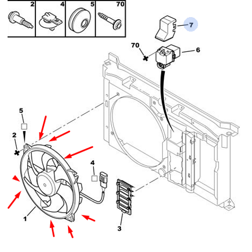 ORIJINAL 307  FAN MOTORU    1253C0