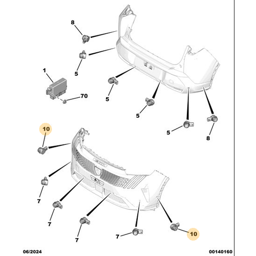 Orijinal  Park Sens�r� C4 X  DS7 X74 508 R8 Rifter K9    1633559580