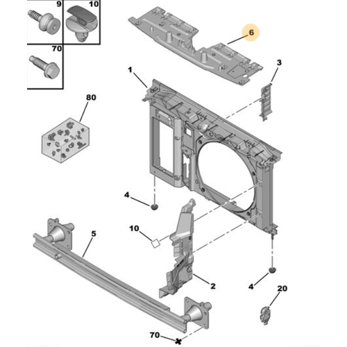 Orijinal n Panel Hava Blmesi 3008 T84    7104PK