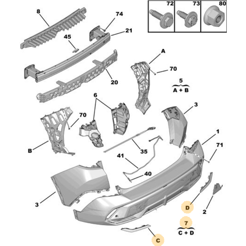 Orijinal Arka Tampon tas 408  168909489V