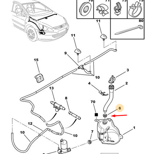 ORIJINAL 307 Cam Su Bidon Contas� - Boruya Ge�en  643472