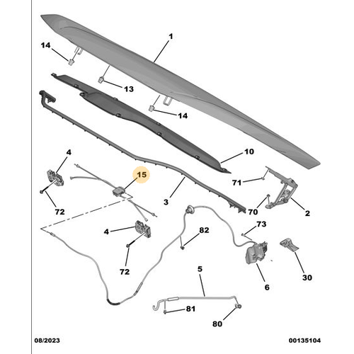 Orijinal Motor Kaput A�ma Teli     Peugeot - 5008 P74 GT   9844520880