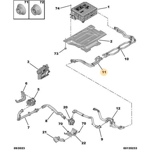 Orijinal Komple �iftli Hortum Grubu  3008 P64   9840932480