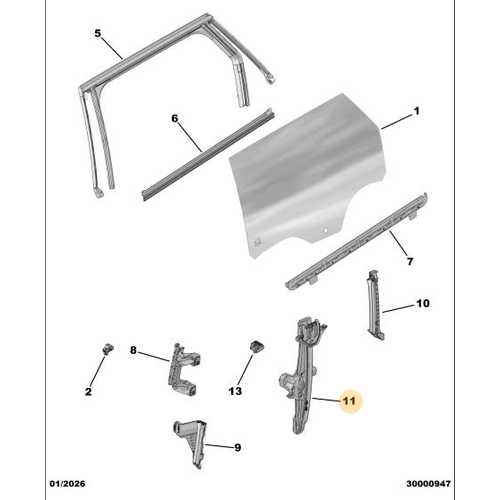 Orijinal Sol �n Cam Motoru Peugeot - 5008 P74 GT   9839958580