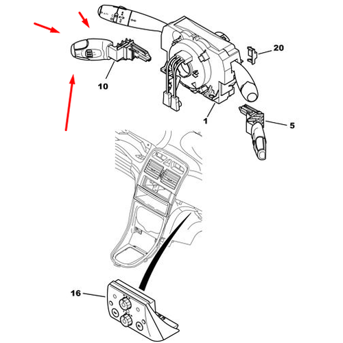 ORIJINAL 307 H�z Sabitleme Kolu   6242Z9