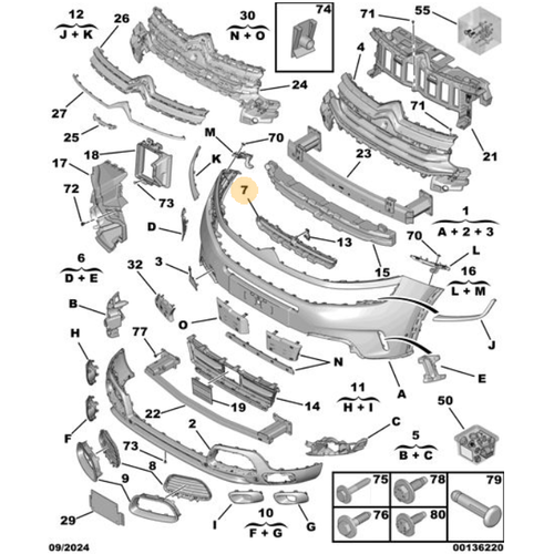 Orijinal C5 C84 �n Tampon Orta Izgara   98267488Xt