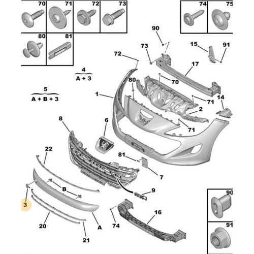 Orijinal n Tampon eki Demiri Kapa RCZ   7422R0