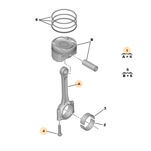 ORIJINAL 1.2 TURBOSUZ PISTON KOL TAKIMI 1608059880