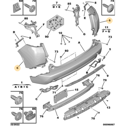 Orijinal 2008 Arka Tampon Eki Sa A94F    1610116480