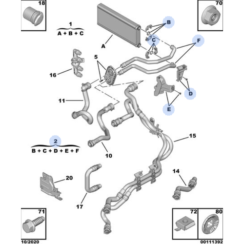 Orijinal  Kalorifer Radyatr Borular C5 C84 DS7 X74  9821299380