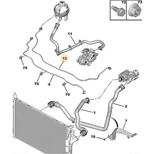 ORIJINAL YEDEK SU DEPODAN TERMOSTAT ARA KIL HORTUM 9812442980