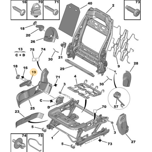 Orijinal n Koltuk Ykseltme Kolu Sa 5008 T87   889682