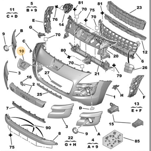 Orijinal Amblem 3008 T84 7810X5