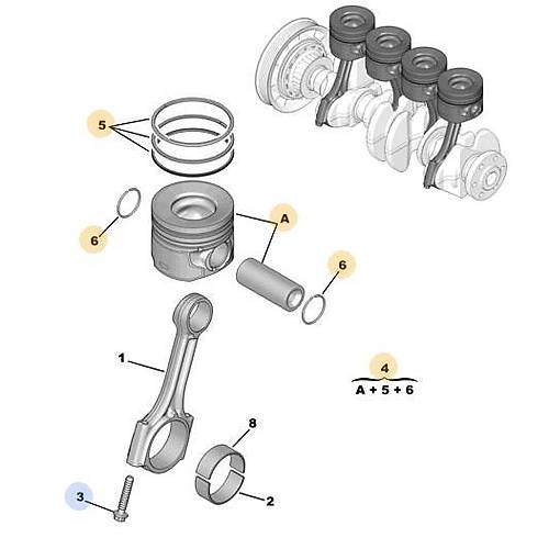 ORIJINAL 1.5 D�ZEL  PISTON SEKMAN TK (DV5R)   1629032180