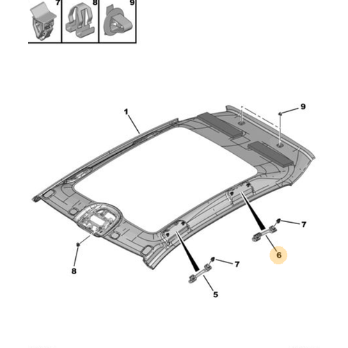 Orijinal Tavan Tutma Kolu  308 T9  3008 P84E  5008 P87E   98012429PR