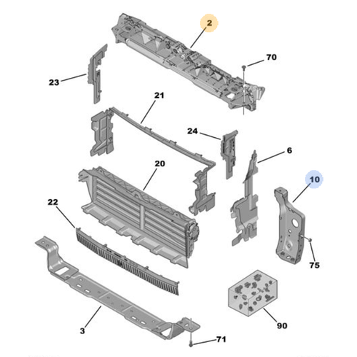 Orijinal n Yz Traversi 308 T9 508 R8  9816603980