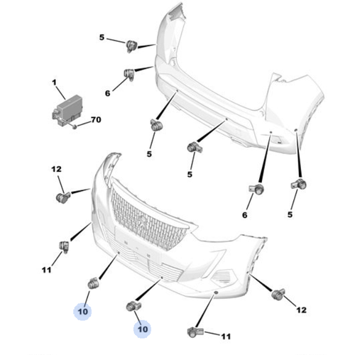 Orijinal 2008 n Tampon Mesafe Sensr  P24E  1648388980