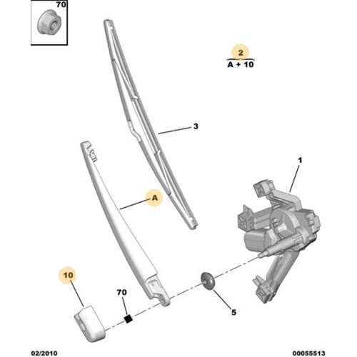 Orijinal 207 Arka Cam Silecek Kolu   6429AR