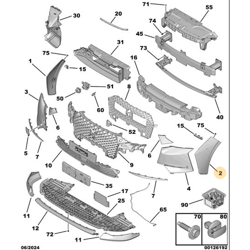 Orijinal DS4  n Tampon Kesi Sol    168279851T