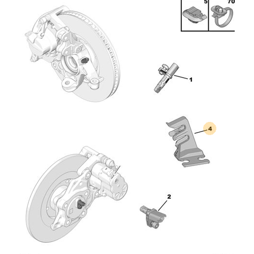 Orijinal Abs Sensr Kablosu Mesnedi Sol 308 T9 3008 P84E  5008 P87E 9678617080