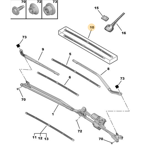 ORIJINAL 307 �n Silecek Tak�m� 6423A5