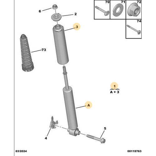 ORIJINAL C5 A�RCROSS ARKA AMORT�S�R    9830295380