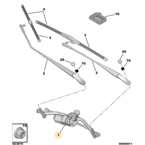 Orijinal 207 n Silecek Motoru    6405CH