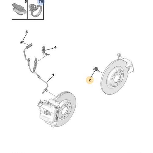 Orijinal Abs Sensr DS4 3008  P84E  5008 P87E  508 R8  Rifter K9  9810961080