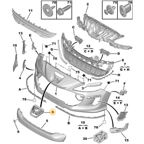 Orijinal n Tampon Amblem 308 T7  7810S5