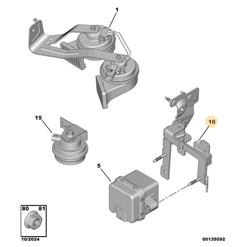Orijinal Korna Ba�lant� Aya��   Peugeot - 5008 P74 GT 9842464080