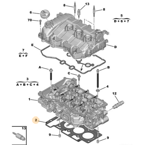 Orijinal 1.2 TURBOSUZ SLNDR KAPAK CONTASI 9810749180