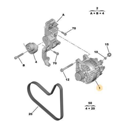 Orijinal Alternatr 208 308 P5  408  9835688980