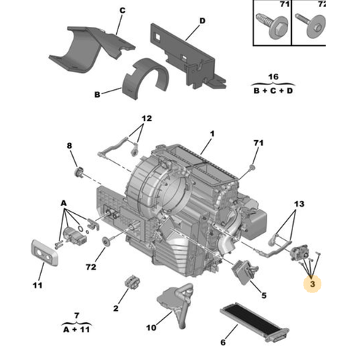 ORIJINAL KLMA MOTORU REDKTR 308 T9    6479E1