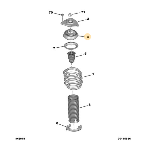 ORIJINAL �N AMORT�S�R RULMAN K�PES�    9805572080